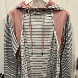 Maurices Striped Hooded Sweatshirt